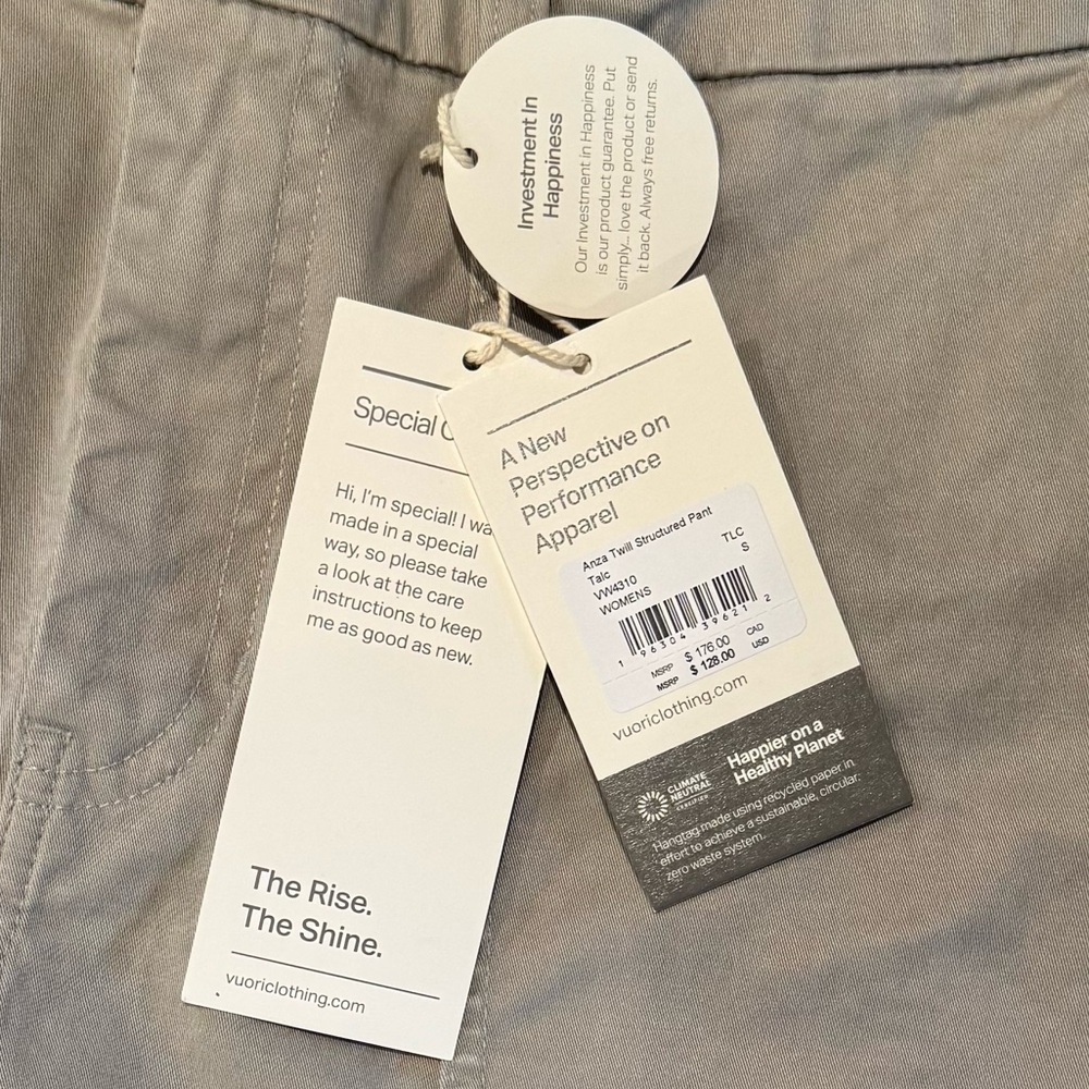 Vuori Anza Twill Structured Pant NWT - Picture 2 of 10